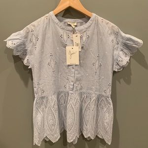 Joie ‘Cerelia’ Eyelet Ruffle Blouse